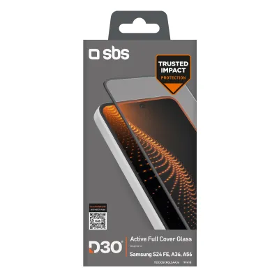 SBS - Tvrdené sklo Active Full Cover D3O pre Samsung Galaxy A36/S24 FE/A56, číra