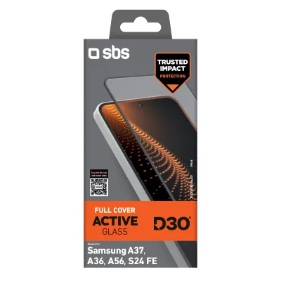 SBS - Tvrdené sklo Active Full Cover D3O pre Samsung Galaxy A37/A36/A56/S24 FE, číra