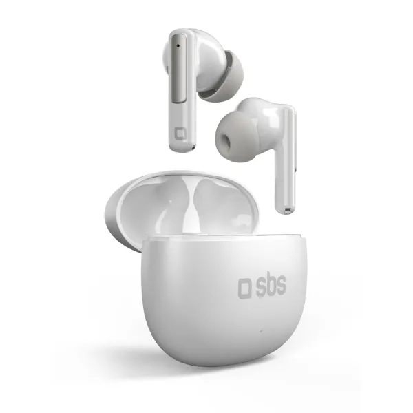 SBS - Bezdrôtové slúchadlá TWS AI SmarBuds, biela