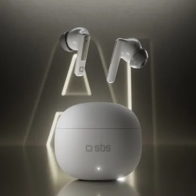 SBS - Bezdrôtové slúchadlá TWS AI SmarBuds, biela