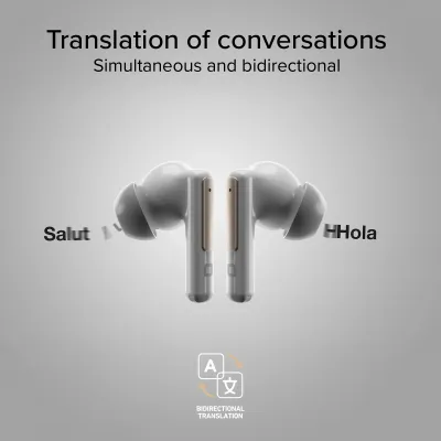 SBS - Bezdrôtové slúchadlá TWS AI SmarBuds, biela
