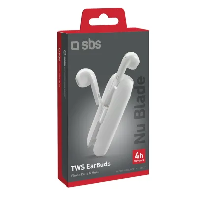 SBS - Bezdrôtové slúchadlá semi in-ear Nu Blade TWS, biela