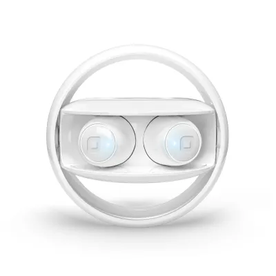 SBS - Bezdrôtové slúchadlá TWS Twin Spin 360°, biela