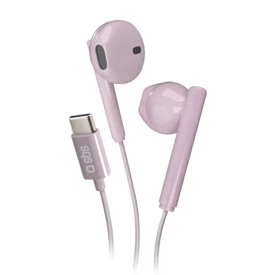 SBS - Slúchadlá Studio Mix 65c s mikrofónom, USB-C, ružová