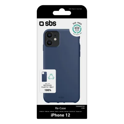 SBS - Puzdro TPU pre iPhone 12 mini, recyklované, Eco balenie, modrá