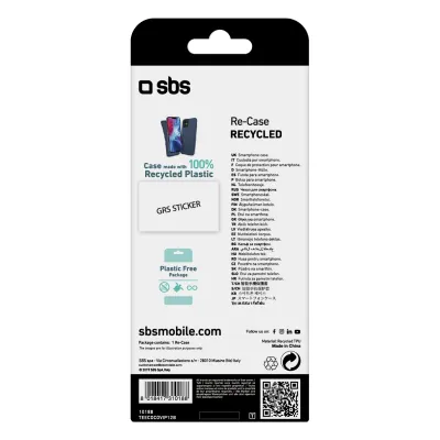 SBS - Puzdro TPU pre iPhone 12 mini, recyklované, Eco balenie, modrá
