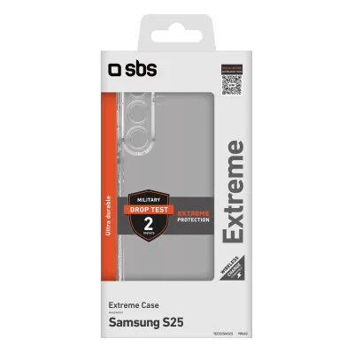 SBS - Puzdro Extreme X2 pre Samsung Galaxy S25, transparentná