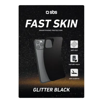 SBS - Fólia GLITTER pre Fast Skin, čierna