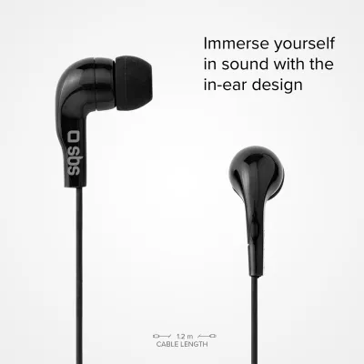 SBS - Slúchadlá Studio Mix 10 s mikrofónom, čierna