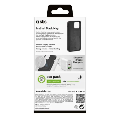 SBS - Puzdro Instinct kompatibilné s MagSafe pre iPhone 15, čierna
