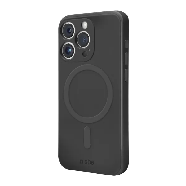 SBS - Puzdro Instinct kompatibilné s MagSafe pre iPhone 15 Pro, čierna