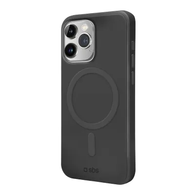 SBS - Puzdro Instinct kompatibilné s MagSafe pre iPhone 15 Pro Max, čierna