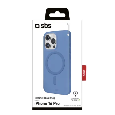 SBS - Puzdro Instinct Mag kompatibilné s MagSafe pre iPhone 16 Pro, modrá