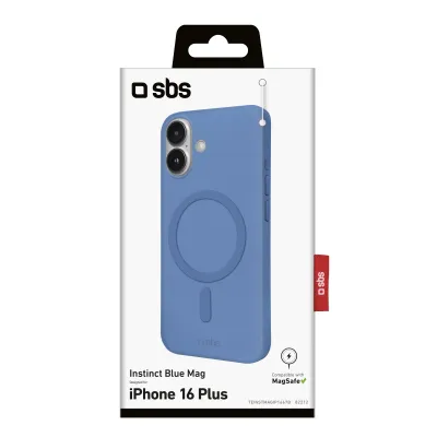 SBS - Puzdro Instinct Mag kompatibilné s MagSafe pre iPhone 16 Plus, modrá