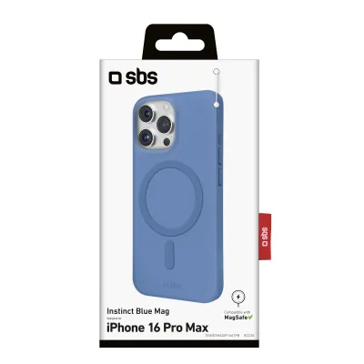 SBS - Puzdro Instinct Mag kompatibilné s MagSafe pre iPhone 16 Pro Max, modrá