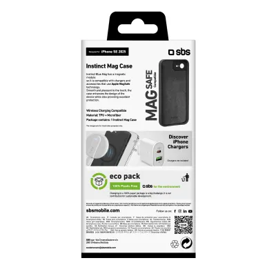 SBS - Puzdro Instinct Mag kompatibilné s MagSafe pre iPhone 17e/16e, čierna