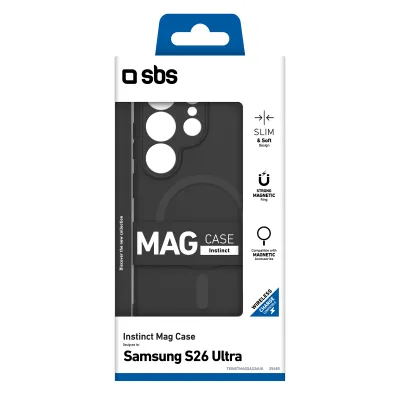 SBS - Puzdro Instinct Mag pre Samsung Galaxy S26 Ultra, čierna