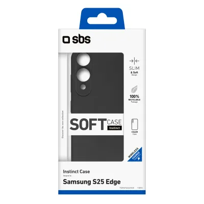 SBS - Puzdro Instinct pre Samsung Galaxy S25 Edge, čierna