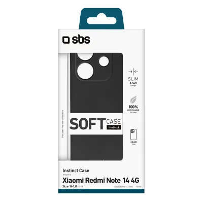 SBS - Puzdro Instinct pre Xiaomi Redmi Note 14 4G (164.84mm), čierna