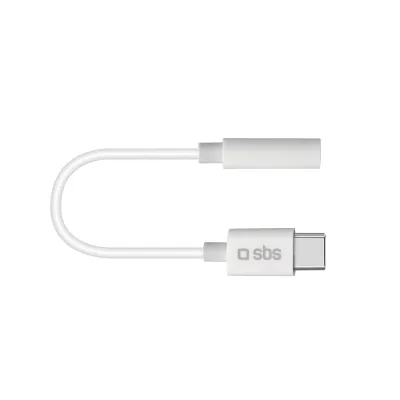 SBS - Adaptér USB-C/jack 3,5 mm female, biela