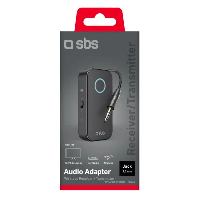 SBS - Bezdrôtový audio adaptér, jack 3,5 mm, čierna