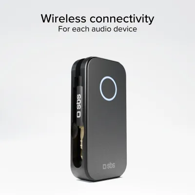 SBS - Bezdrôtový audio adaptér, jack 3,5 mm, čierna