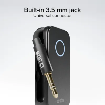 SBS - Bezdrôtový audio adaptér, jack 3,5 mm, čierna