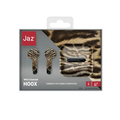 JAZ - Bezdrôtové slúchadlá TWS Hoox s nabíjacím puzdrom 400 mAh, wild cheetah