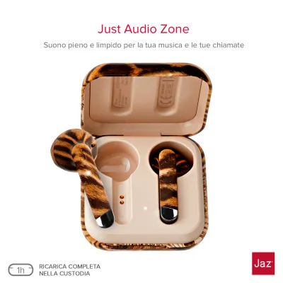 JAZ - Bezdrôtové slúchadlá TWS Hoox s nabíjacím puzdrom 400 mAh, wild cheetah