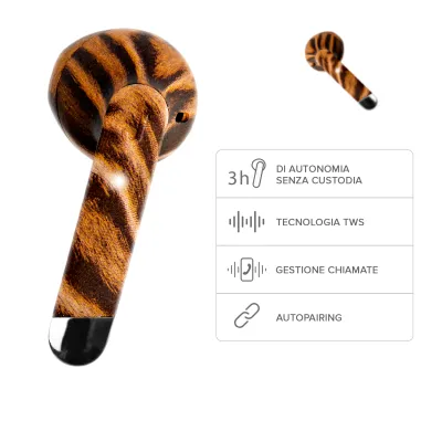 JAZ - Bezdrôtové slúchadlá TWS Hoox s nabíjacím puzdrom 400 mAh, wild cheetah