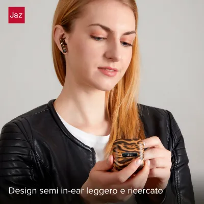 JAZ - Bezdrôtové slúchadlá TWS Hoox s nabíjacím puzdrom 400 mAh, wild cheetah