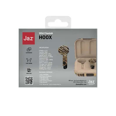 JAZ - Bezdrôtové slúchadlá TWS Hoox s nabíjacím puzdrom 400 mAh, wild cheetah