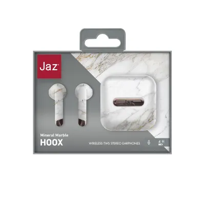 JAZ - Bezdrôtové slúchadlá TWS Hoox s nabíjacím puzdrom 400 mAh, marble color