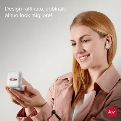 JAZ - Bezdrôtové slúchadlá TWS Hoox s nabíjacím puzdrom 400 mAh, marble color