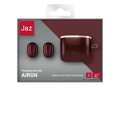 JAZ - Bezdrôtové slúchadlá TWS Airon, pomegranate red