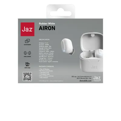 JAZ - Bezdrôtové slúchadlá TWS Airon, rubber white