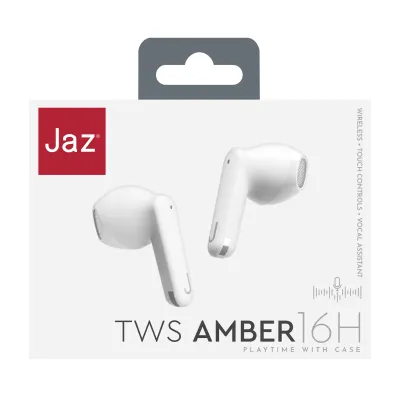 JAZ - Bezdrôtové slúchadlá TWS Amber, biela