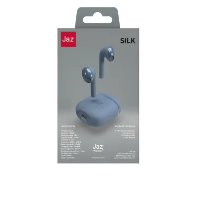 JAZ - Bezdrôtové slúchadlá TWS SILK, modrá