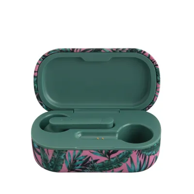 JAZ - Bezdrôtové slúchadlá TWS Chané s nabíjacím puzdrom 400 mAh, leaves
