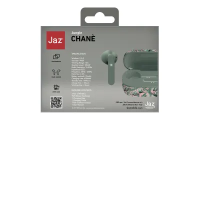 JAZ - Bezdrôtové slúchadlá TWS Chané s nabíjacím puzdrom 400 mAh, leaves