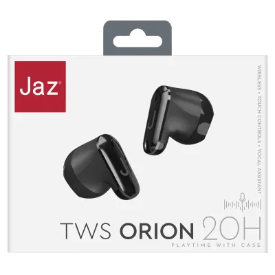 JAZ - Bezdrôtové slúchadlá TWS ORION, čierna