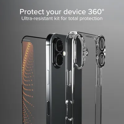 SBS - OneSet D3O Full Protection pre iPhone 16, transparentná