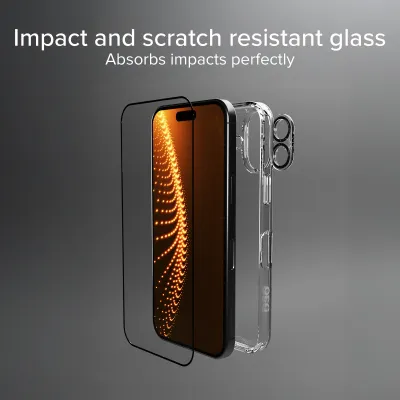 SBS - OneSet D3O Full Protection pre iPhone 16, transparentná