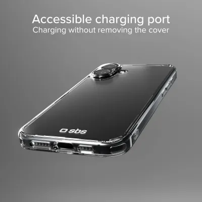 SBS - OneSet D3O Full Protection pre iPhone 16, transparentná