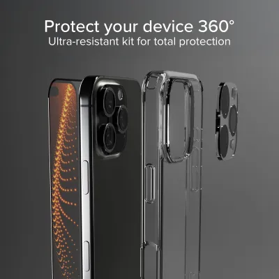 SBS - OneSet D3O Full Protection pre iPhone 16 Pro, transparentná