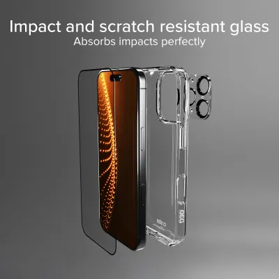 SBS - OneSet D3O Full Protection pre iPhone 16 Pro, transparentná