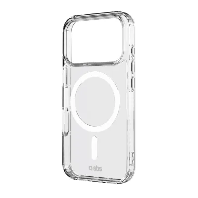 SBS - Puzdro Light Mag kompatibilné s MagSafe pre iPhone 17 Pro, transparentná