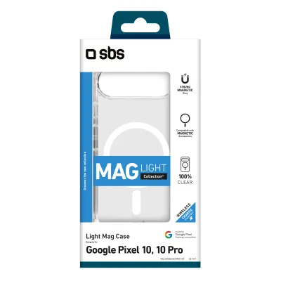 SBS - Puzdro Light Mag pre Google Pixel 10/10 Pro, transparentná