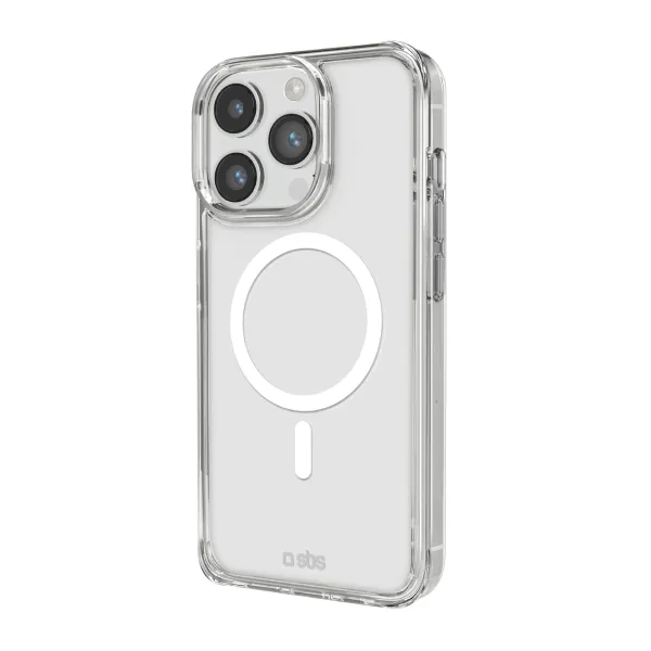 SBS - Puzdro Light Mag kompatibilné s MagSafe pre iPhone 14 Pro, transparentná