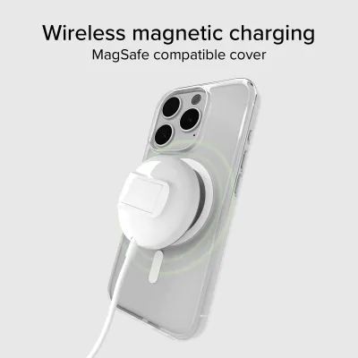 SBS - Puzdro Light Mag kompatibilné s MagSafe pre iPhone 15 Pro, transparentná